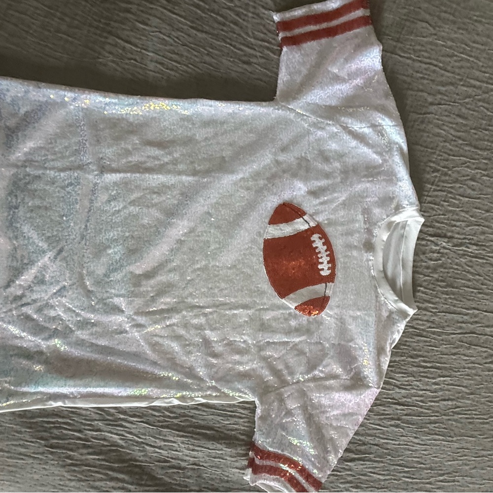 Sparkling White Football Tee Dress